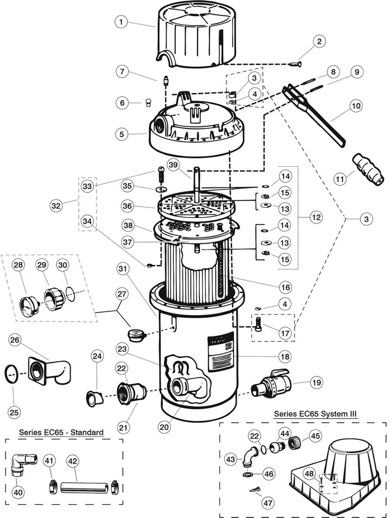 Hayward Perflex EC65A/EC75A Replacement Parts