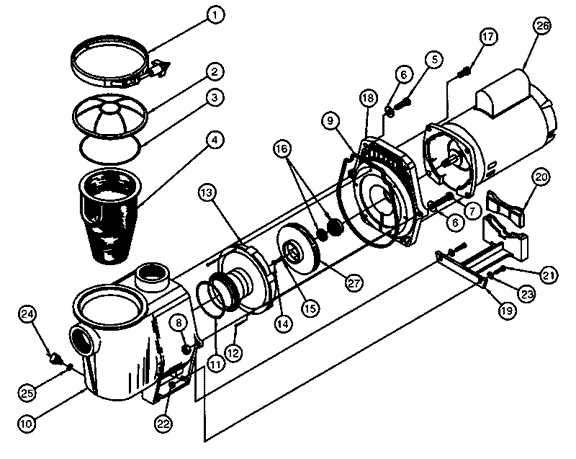 Pentair whisperflo parts diagram