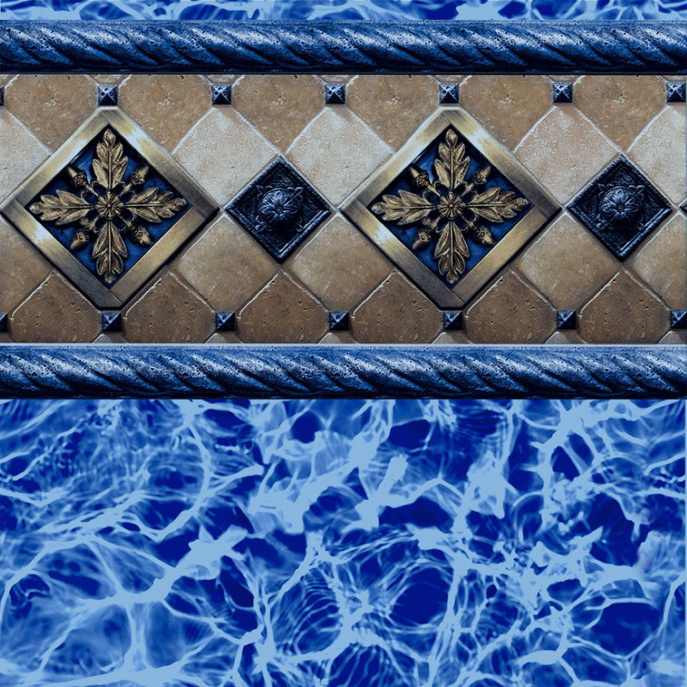 Acu-Fit 20 x 40 Rectangle Bayview Blue Diffusion 30 Mil Inground Pool Liner