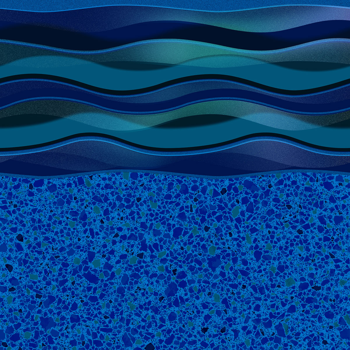 20' x 40' Rectangle Surf Antigua In-Ground Replacement Liner - 30 Mil