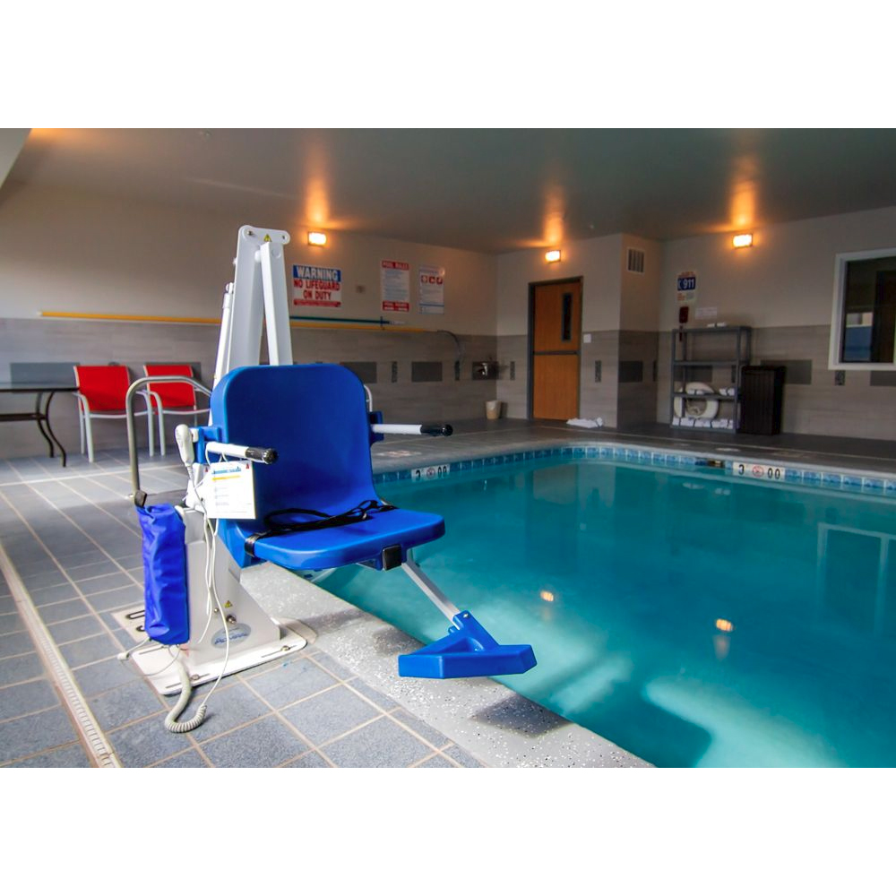 Aqua Creek Admiral Lift 450lb Capacity No Anchor White w/Blue Seat