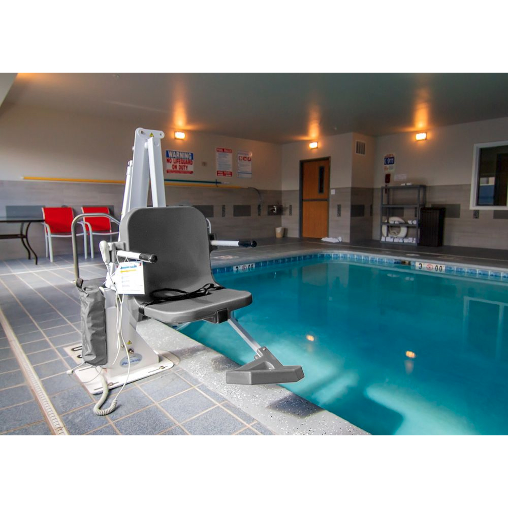 Aqua Creek Admiral Lift 450lb Capacity No Anchor White w/Gray Seat