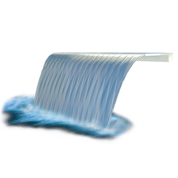 Natural Wonders 12in Pool Waterfall (6in Lip; Back Port) - Gray