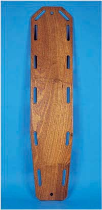Wood Spine Board With 2 Straps and 6 Hand Holds