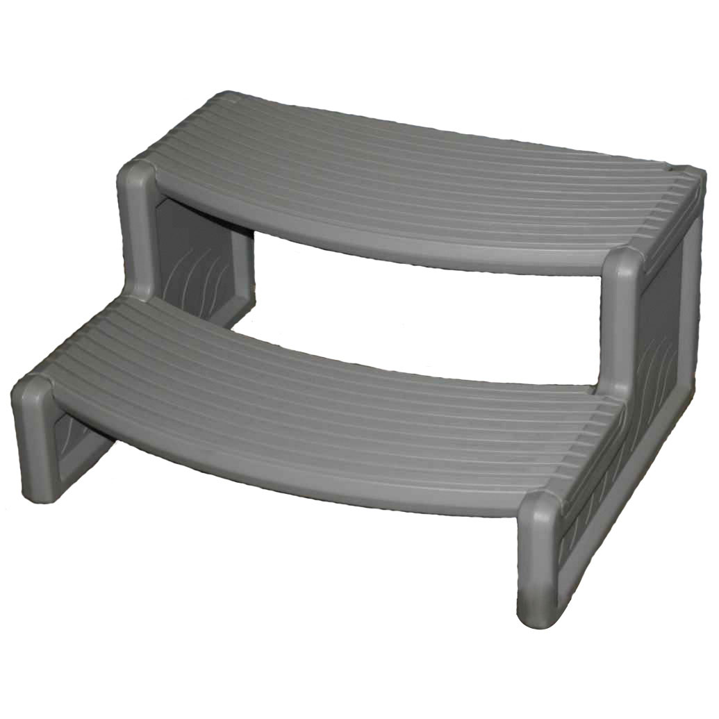 Confer Handi-Step Spa Step - Fits Straight or Round Spa - Light Gray