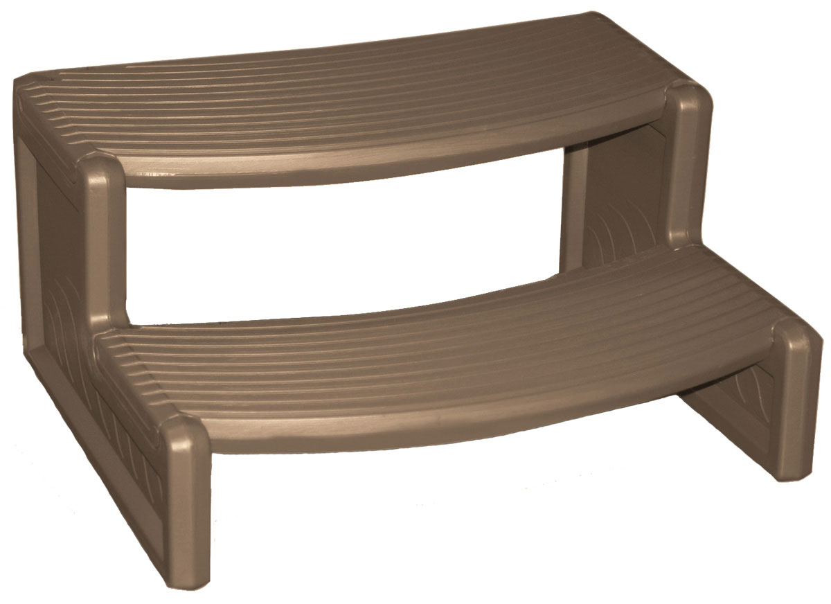 Confer Handi-Step Spa Step - Fits Straight Or Round Spa - Sundance Gray