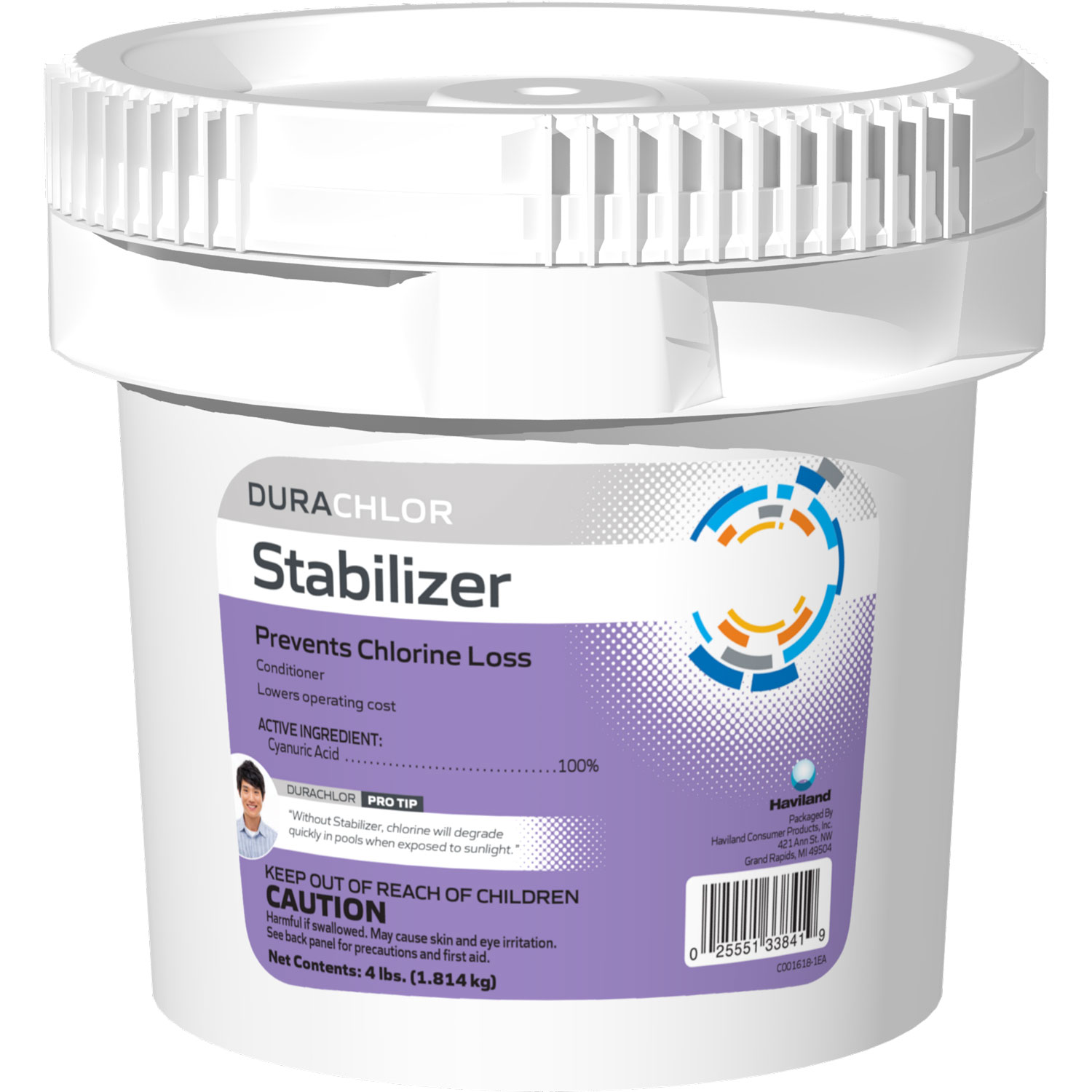 Durachlor Chlorine Stabilizer 4 lb | Cyanuric Acid Pool Conditioner