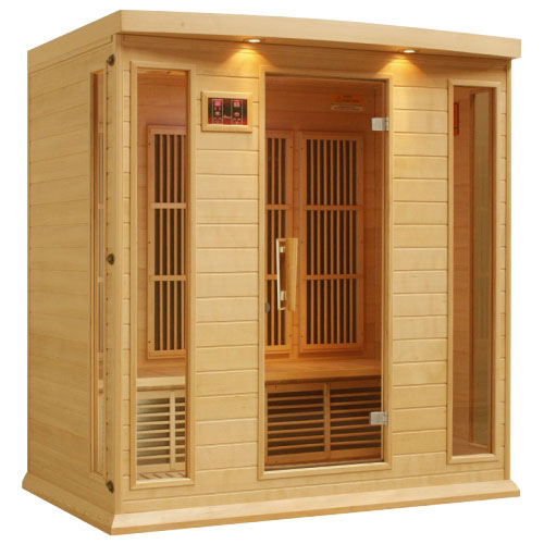 Maxxus Hemlock LEMF Far Infrared Sauna 3 Person 9 Carbon 