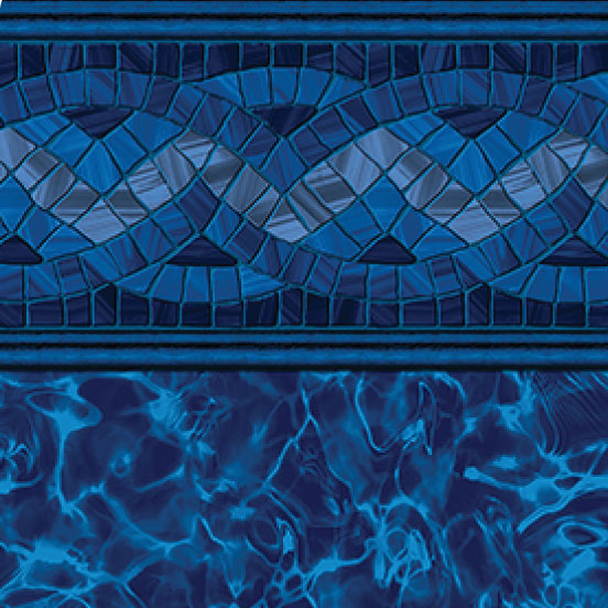 GLI 20 x 40 Rectangle / Oval / Grecian Carnegie Cobalt 27/20 Mil Inground Pool Liner