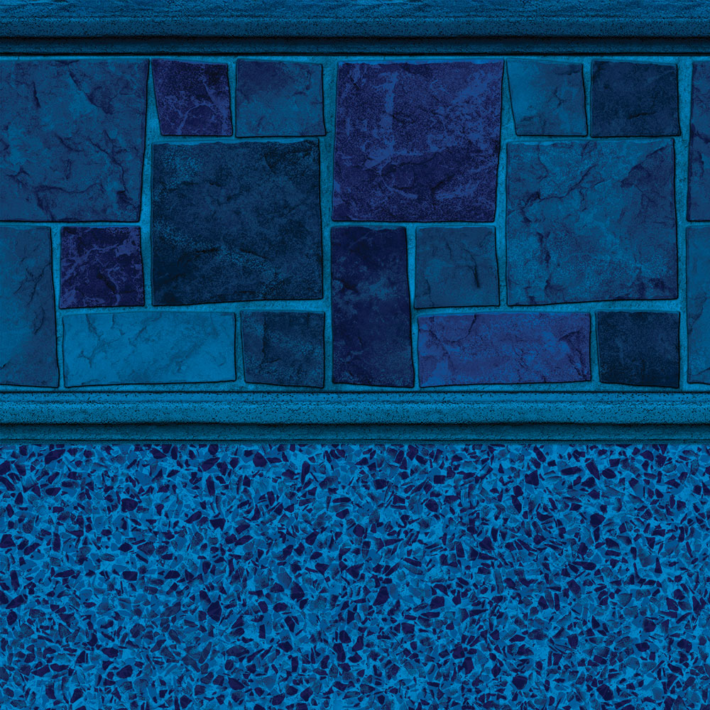 GLI 20 x 40 Rectangle / Oval / Grecian Courtstone Blue 20 Mil Inground Pool Liner