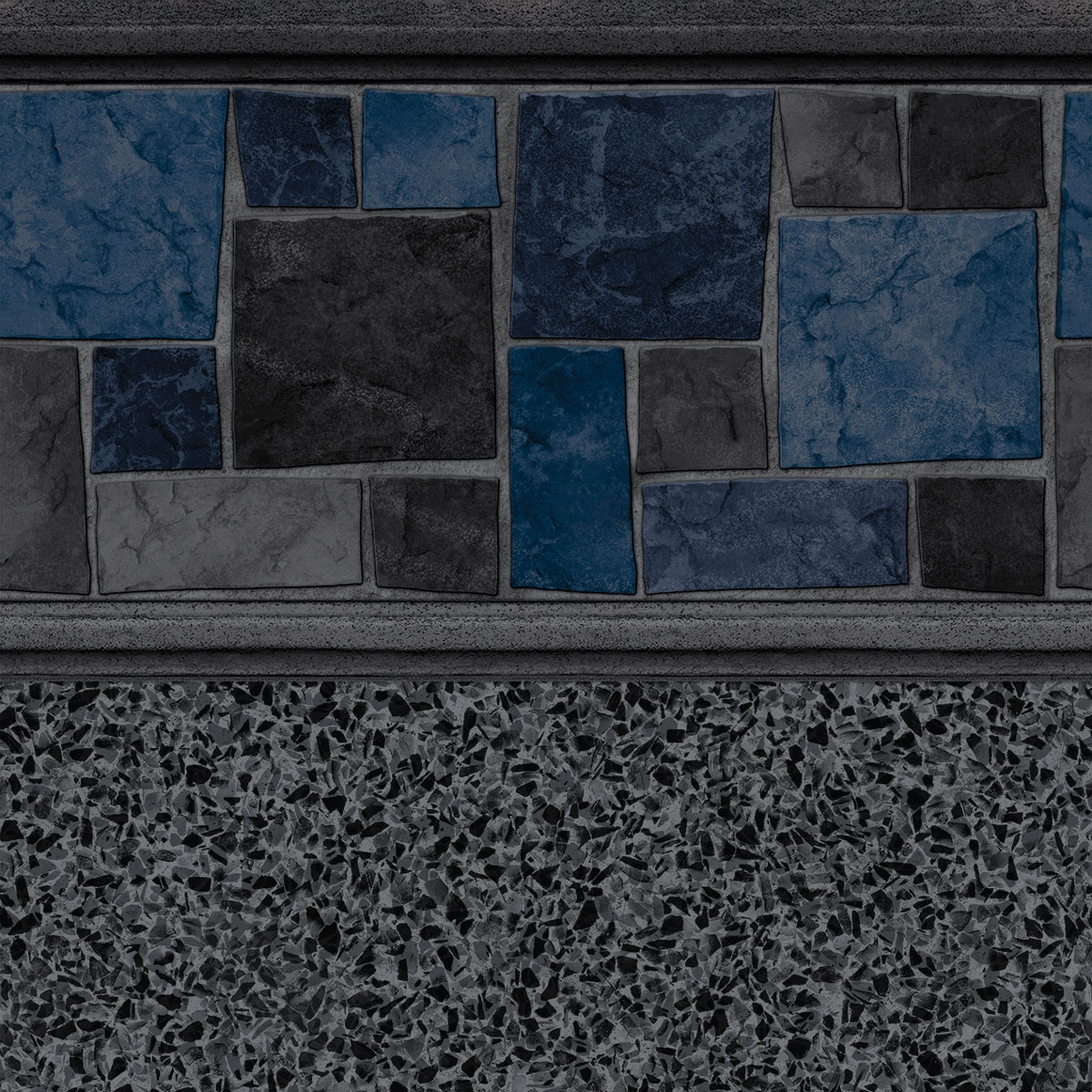 GLI 20 x 40 Rectangle / Oval / Grecian Courtstone Gray 27 Mil Inground Pool Liner