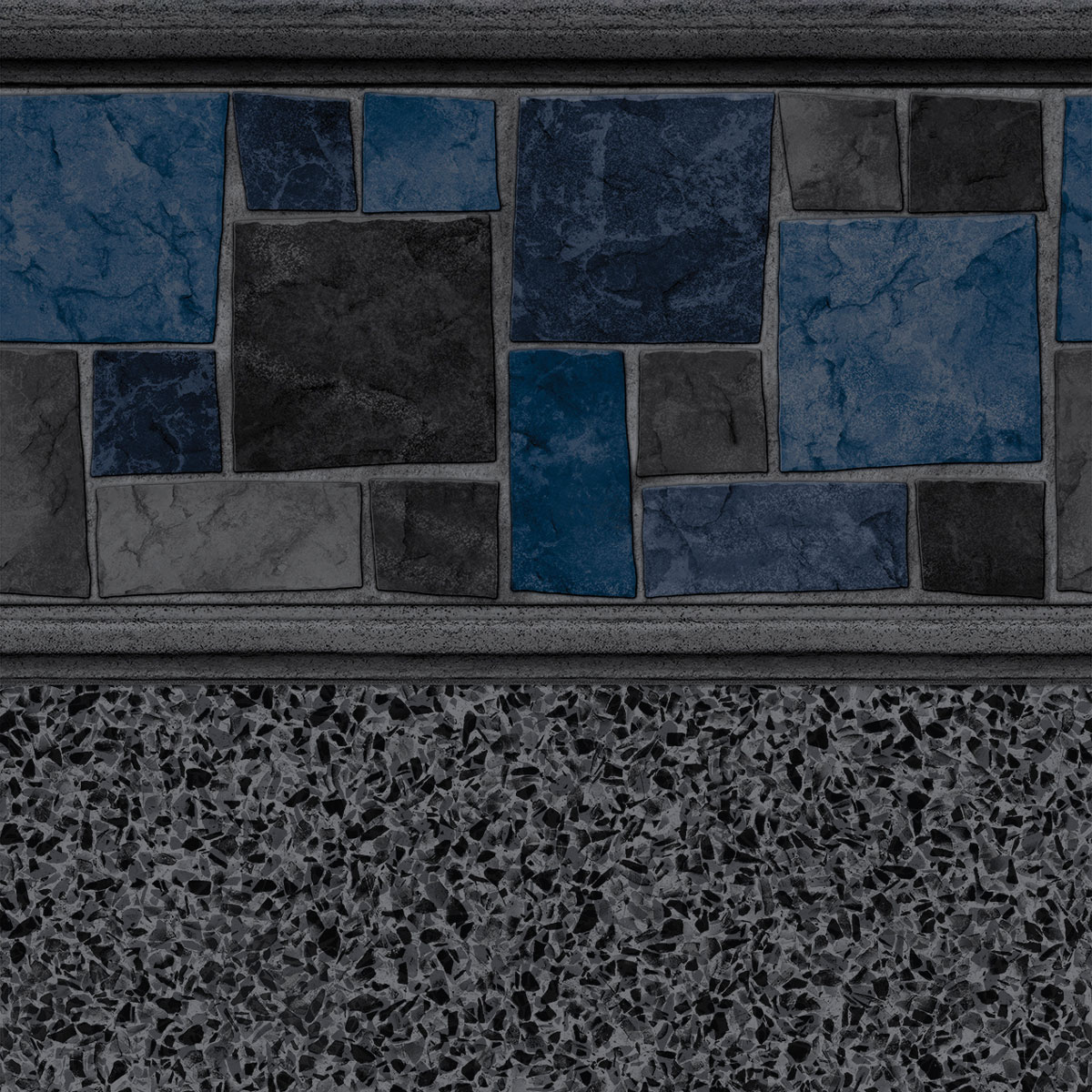GLI 20 x 40 Rectangle / Oval / Grecian Courtstone Gray 20 Mil Inground Pool Liner