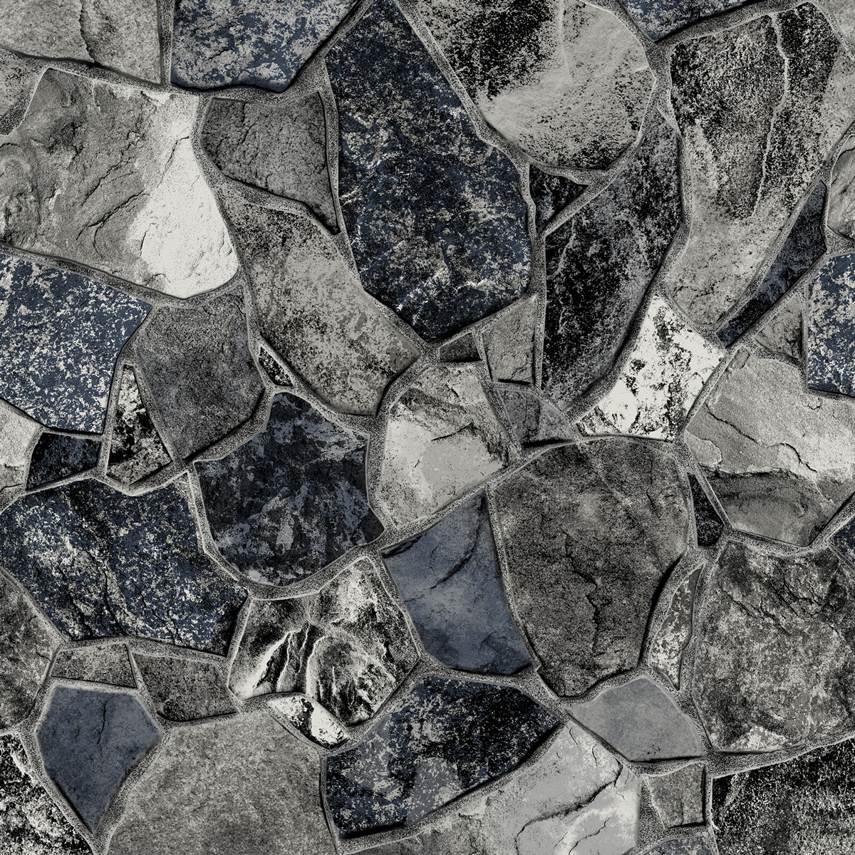 GLI 20 x 40 Rectangle / Oval / Grecian Flagstone Gray 27 Mil Inground Pool Liner