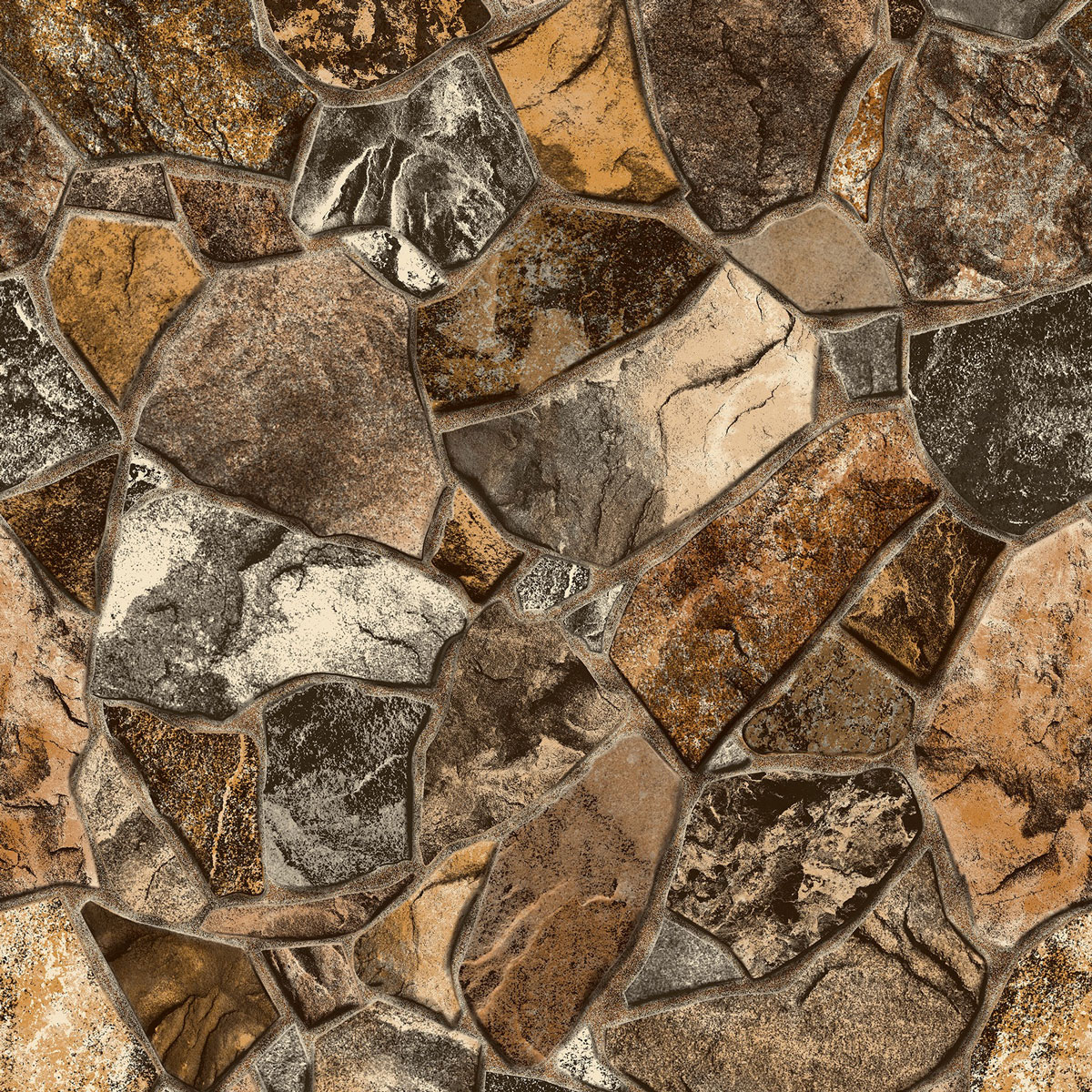GLI 20 x 40 Rectangle / Oval / Grecian Flagstone Tan FF 27 Mil Inground Pool Liner