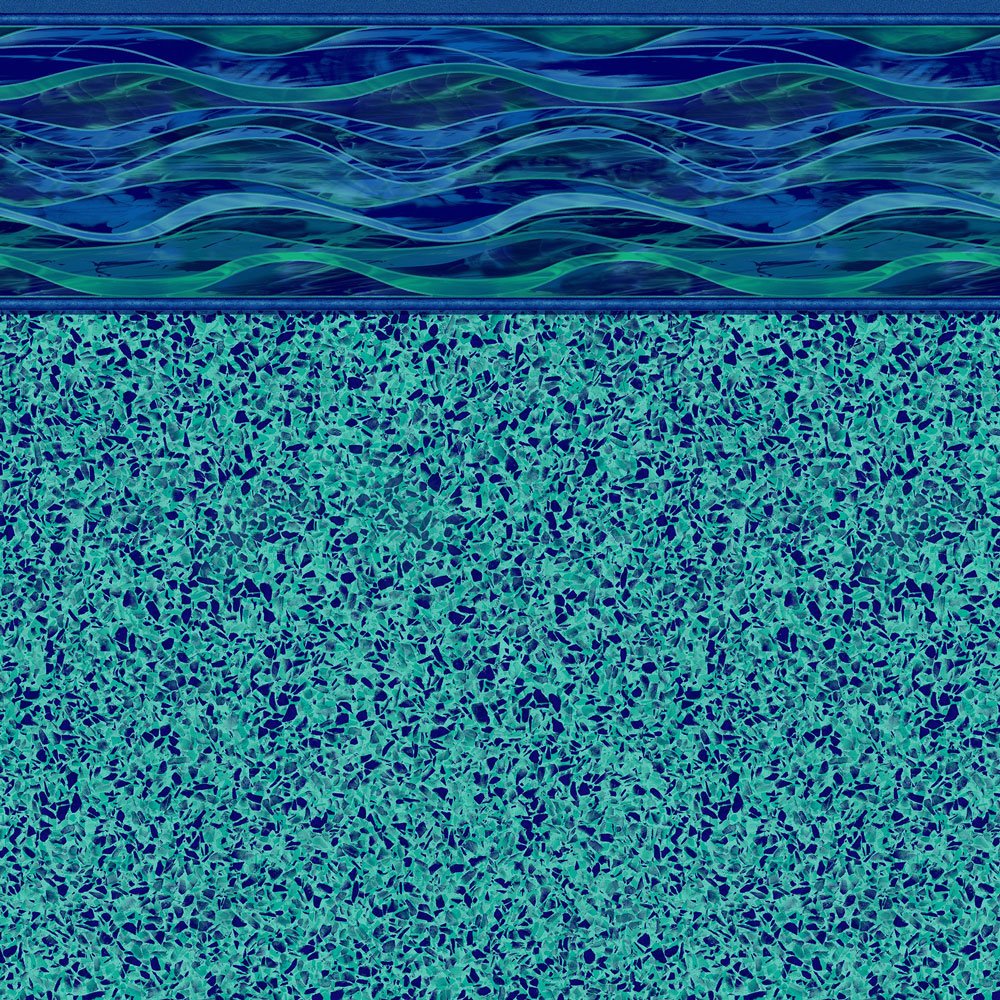 GLI 20 x 40 Rectangle / Oval / Grecian Island Wave 20 Mil Inground Pool Liner
