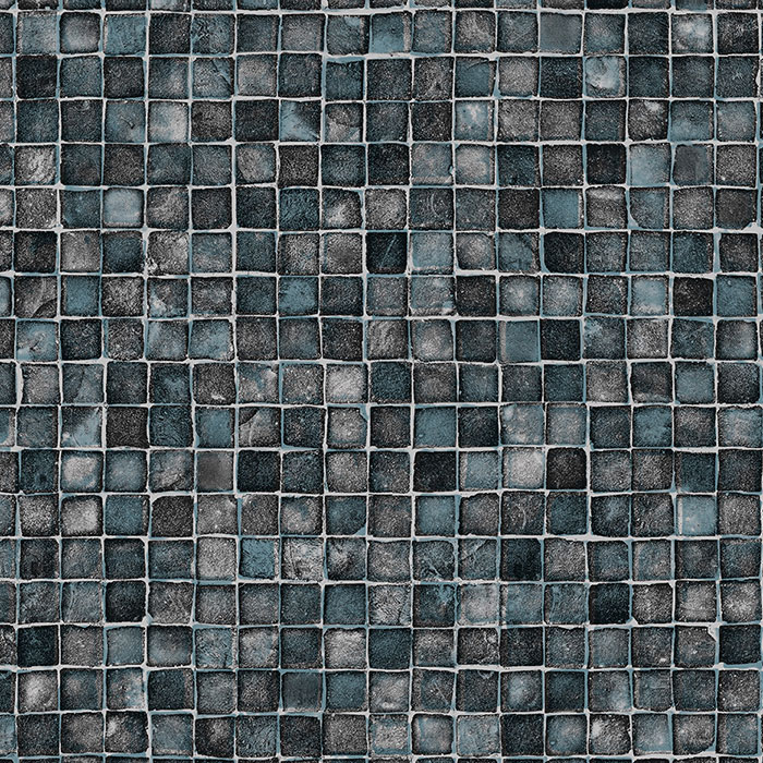 GLI 20 x 40 Rectangle / Oval / Grecian Mosaic Dark Gray FF 20 Mil Inground Pool Liner