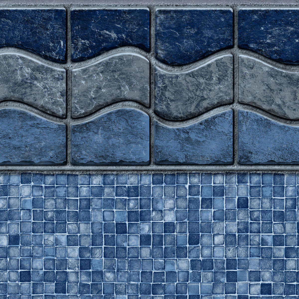 GLI 20 x 40 Rectangle / Oval / Grecian Ocean Beach 27 Mil Inground Pool Liner