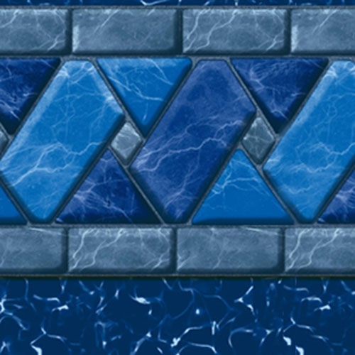 GLI 20 x 40 Rectangle / Oval / Grecian Ocean Blue 20 Mil Inground Pool Liner