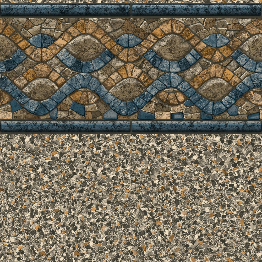GLI 20 x 40 Rectangle / Oval / Grecian Savannah 20 Mil Inground Pool Liner