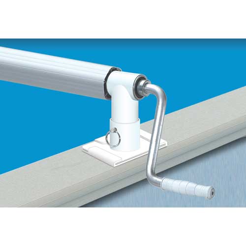 above ground solar cover reel system