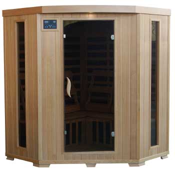 Tucson - 4 Person Corner Carbon Infrared Heatwave Sauna
