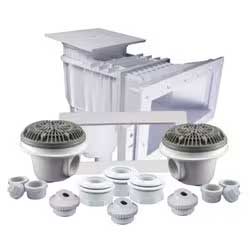 (1) Wide Mouth Skimmer (2) Returns Kit - White