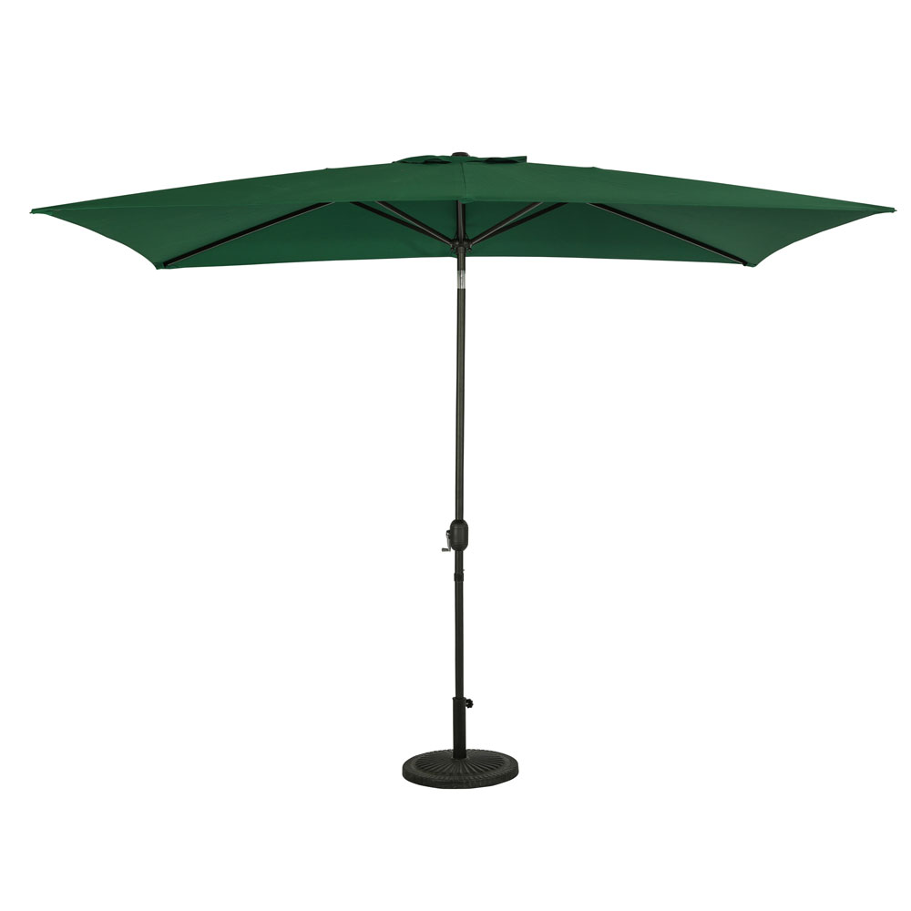 Bimini 6.5-ft x 10-ft Rectangular Market Umbrella - Hunter Green - Polyester Canopy
