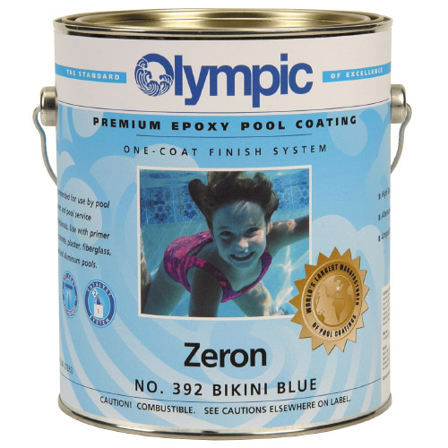 Zeron Heavy Duty One Coat Epoxy Pool Paint - 1 Gallon - Blue Ice