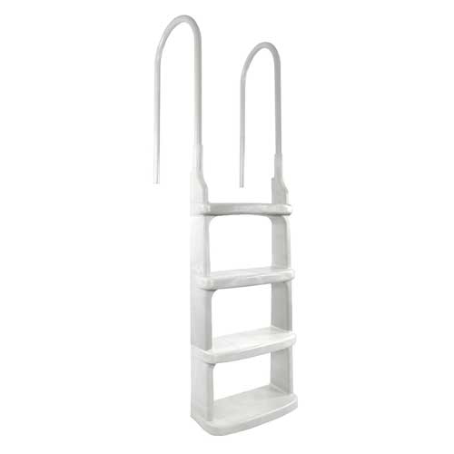 Main Access Above Ground In-Pool Ladder w/ Mounting Flanges - White