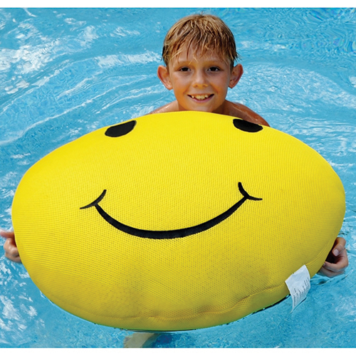Main Access Seaside Rider Happy the Smiley Face Floating Stuffed Pillow - Yellow