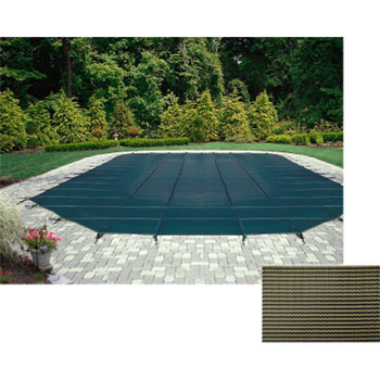 15' x 30' Rectangle 18yr Mesh Safety Pool Cover - Tan
