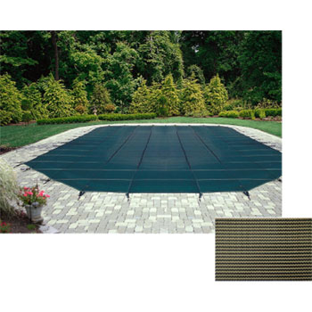 12' x 24' Rectangle 18yr Mesh Safety Pool Cover - Tan