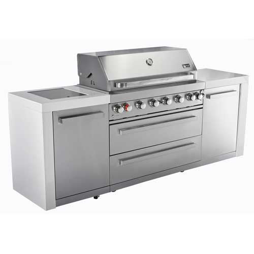 Mont Alpi 805 6 Burner Stainless Steel Deluxe Island