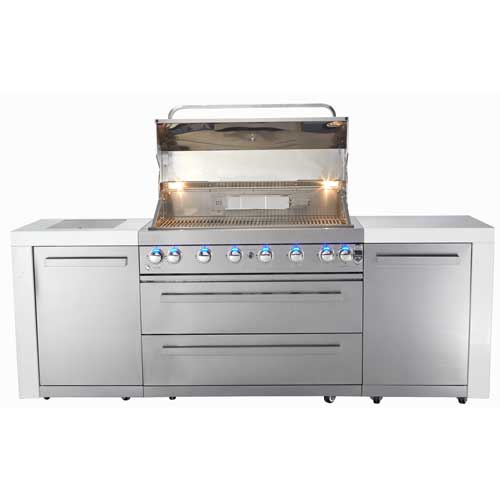 Mont Alpi 805 6 Burner Stainless Steel Deluxe Island