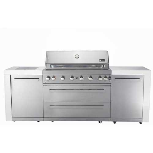Mont Alpi 805 6 Burner Stainless Steel Deluxe Island