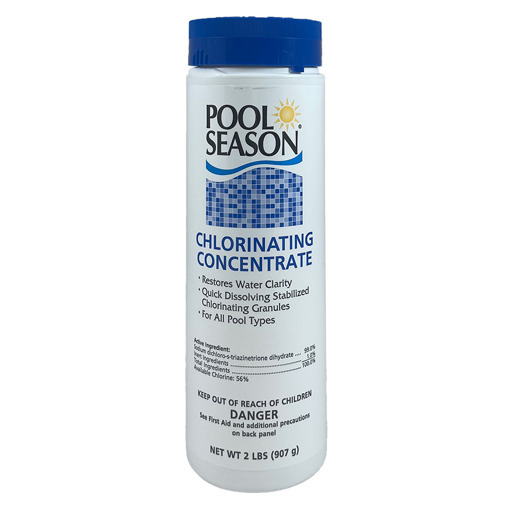 Pool Season 56% Stabilized Chlorinating Sodium Dichlor Granulars - 2lbs