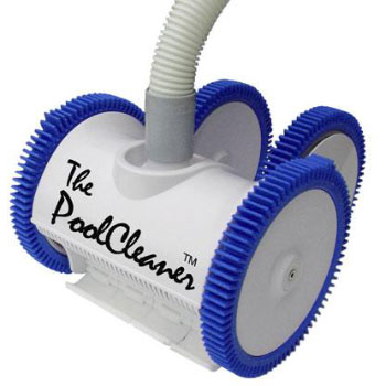 Poolvergnuegen W3PVS40JST The Pool Cleaner 4 Wheel Suction Pool Cleaner - White