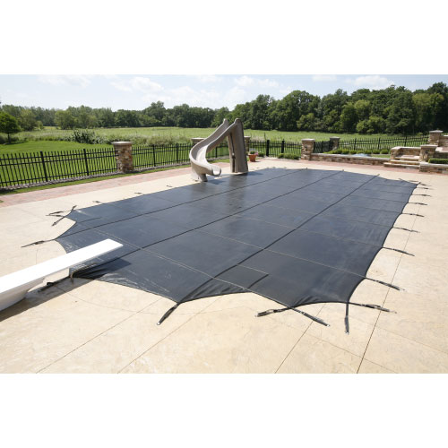 12' x 20' Rectangle 30yr Commercial Mesh Safety Pool Cover - Black