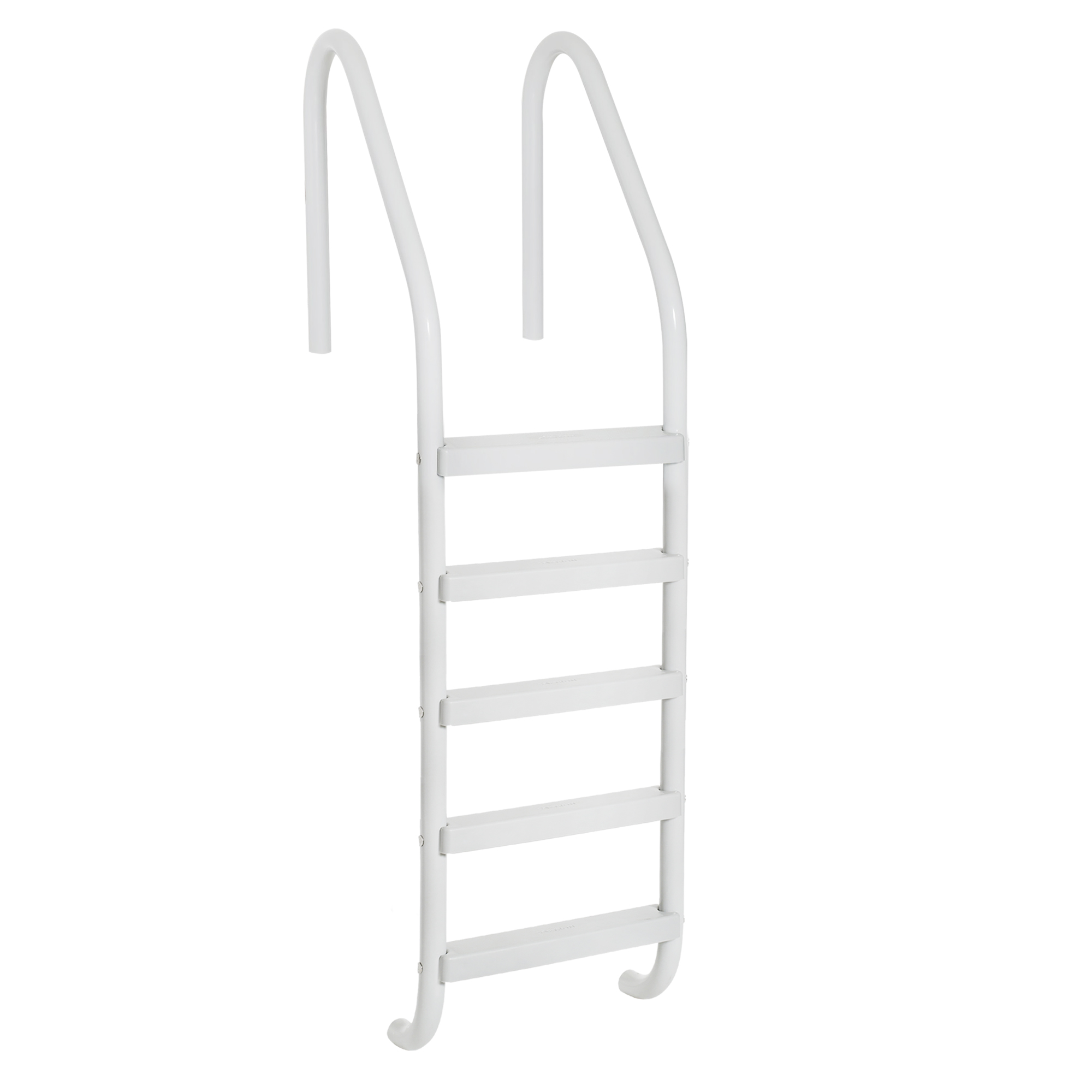 5 Step High Impact Polymer In-Ground Pool Ladder - White