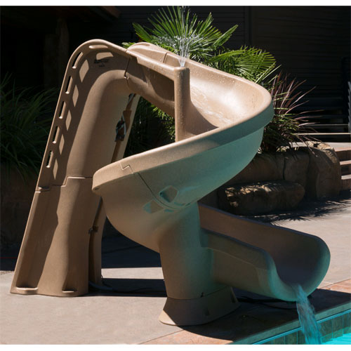 tan pool slides