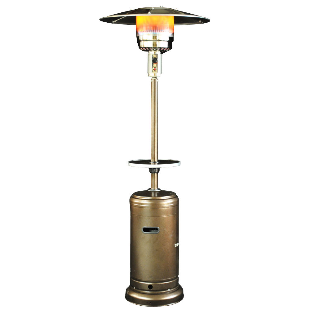 Portable Propane Patio Heater Classic Umbrella Design - Golden Hammered