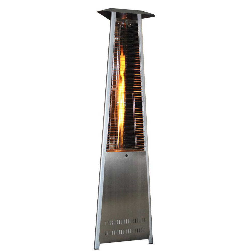 Contemporary Triangle Design Portable Propane Patio Heater - Stainless Steel