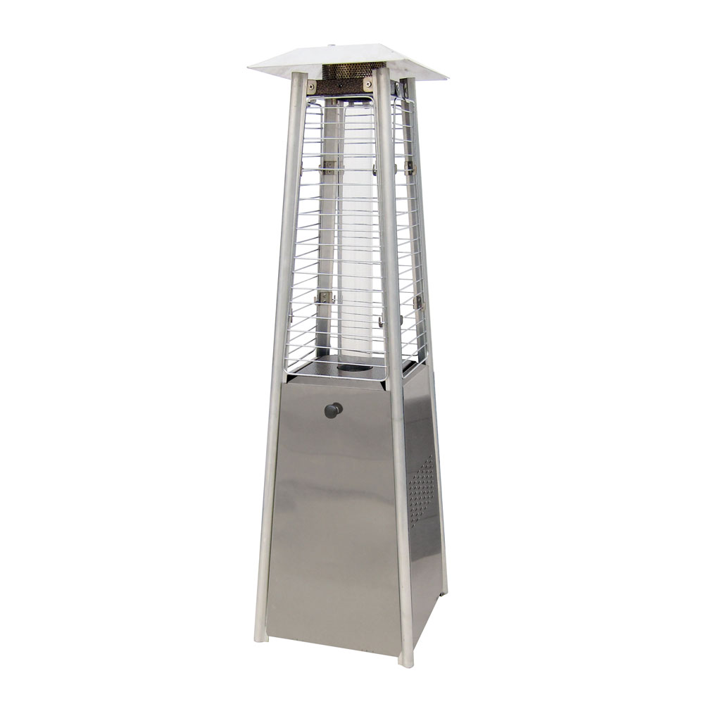 Contemporary Square Design Tabletop Patio Heater - Stainless Steel