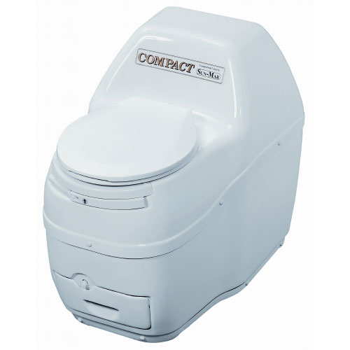 Sun-Mar Compact Self-Contained Composting Toilet - White