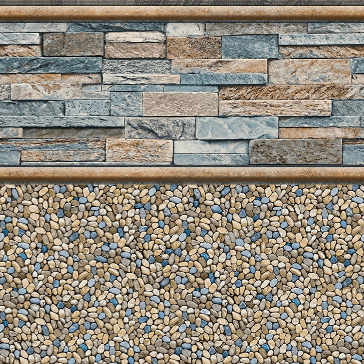 Tara 20 x 40 Rectangle / Oval / Grecian Cascade Creek 20 Mil Inground Pool Liner