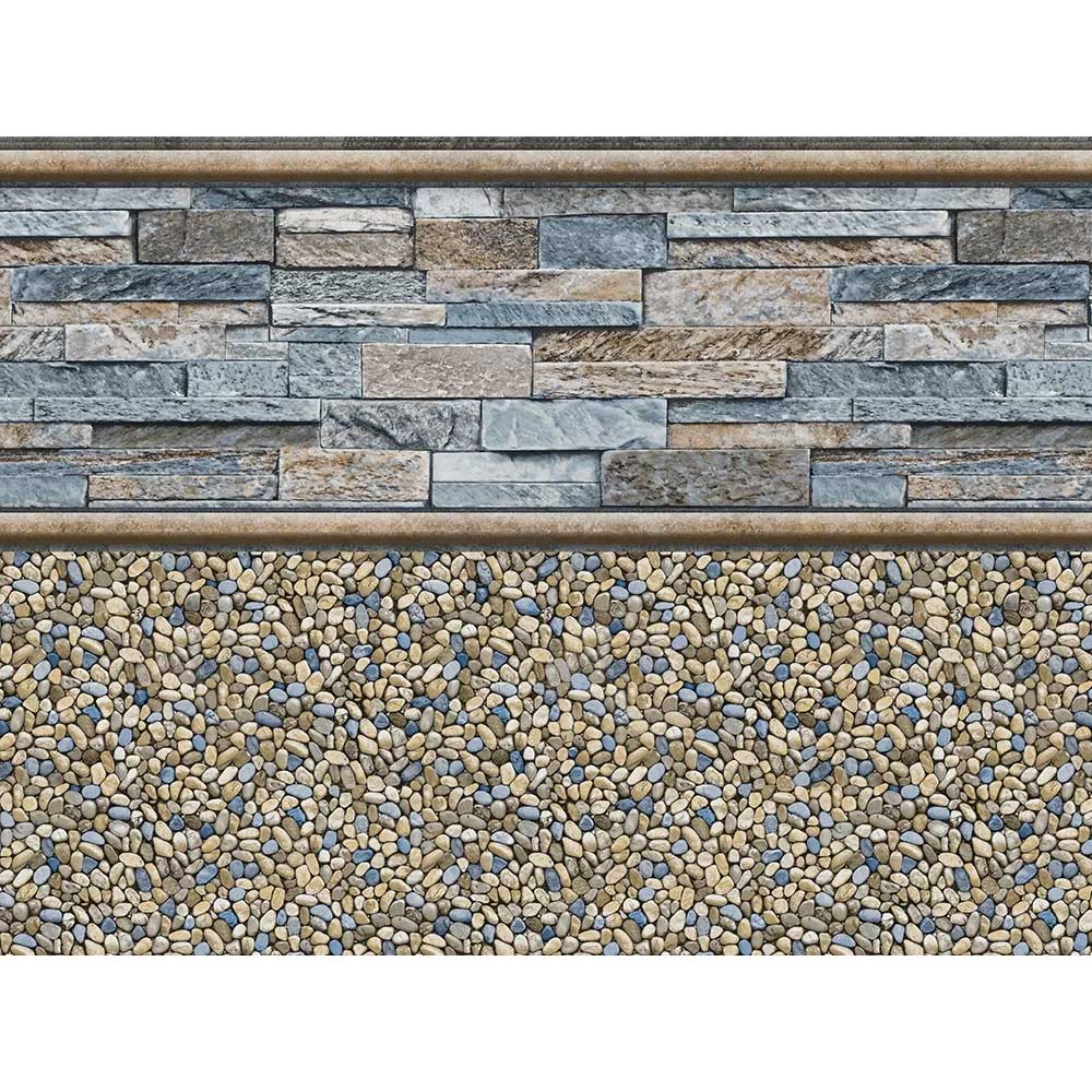 Tara 12 x 24 Rectangle Cascade Creek 20 Mil Inground Pool Liner