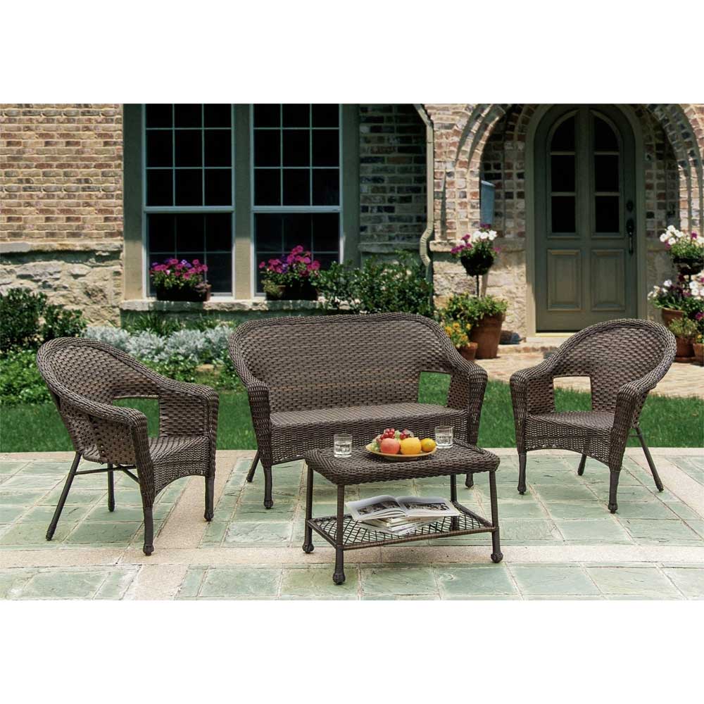 Earth Collection Casual Furniture Set - 2 Arm Chairs, 1 Love Seat and 1 Coffee Table