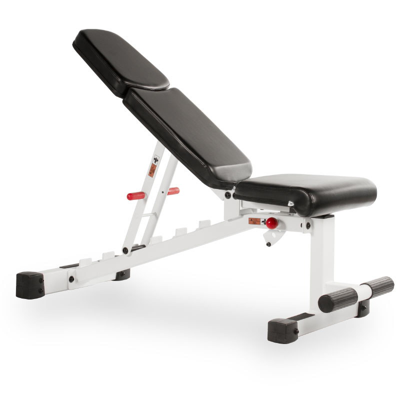 XMark Adjustable Dumbbell Weight Bench - White