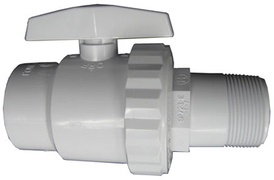 Hayward Trimline Ball Valve, 2 Way MPT x FPT 1 1/2